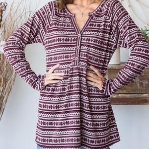 New Fair Isle Babydoll Top
